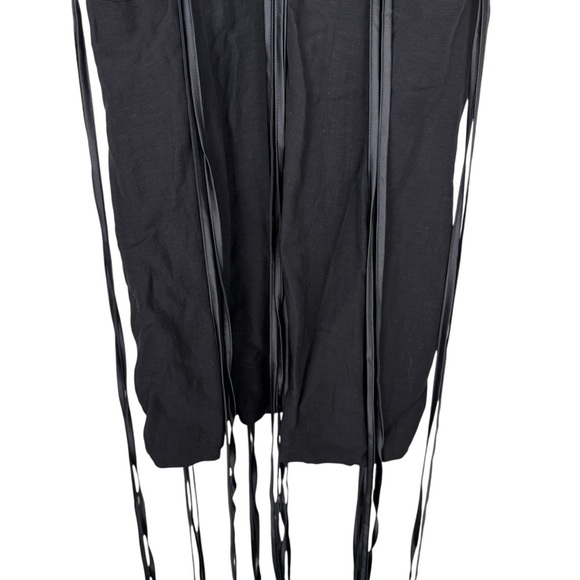 Just Bee Queen Black Dress with Tie-Back Sz medium - Picture 8 of 13